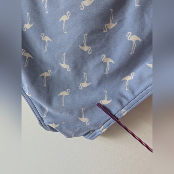 Blue Scoopneck Bikini Flamingo Print 2 pcs Periwinkle - Picture 7 of 11